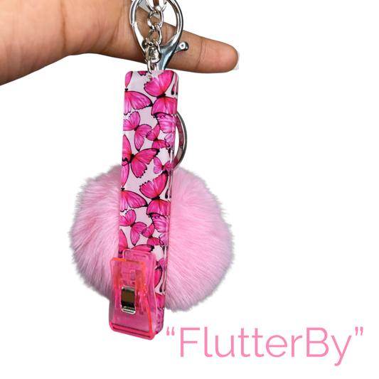 ‘Pink Flutterby’ Card Grabber